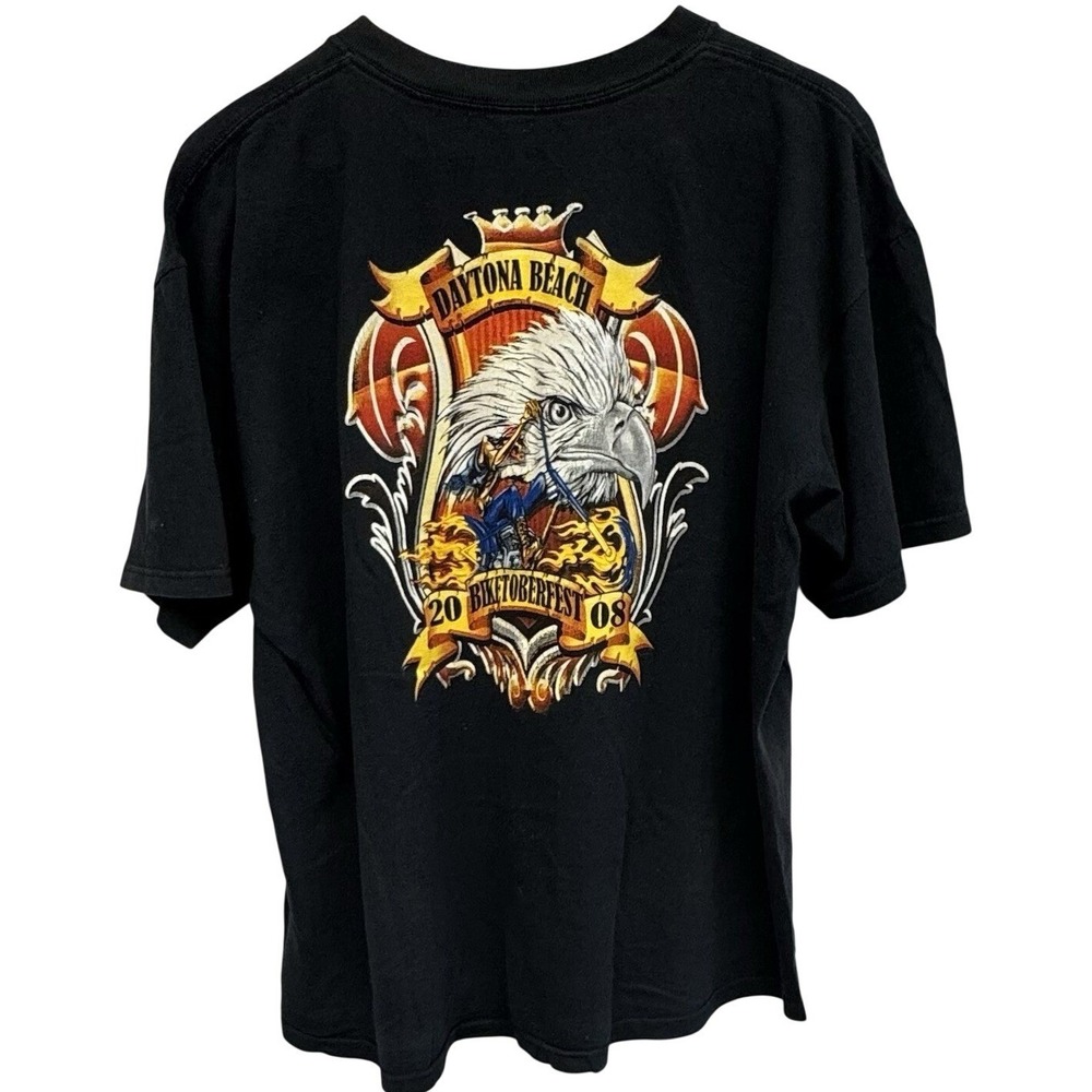 2008‎ BIKETOBERFEST Daytona Beach Florida Biker Eagle Graphic Tee Size XL
